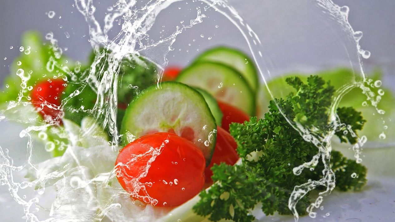 Gemüse mit einer proteinreichen Ernährung